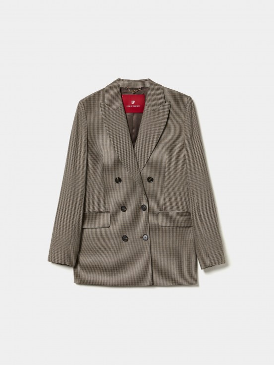 Blazer pied de poule de trespasse