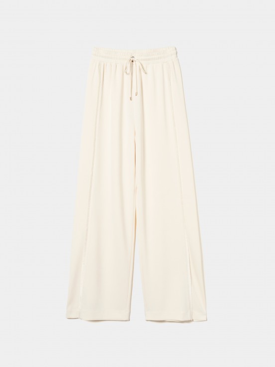 Wide leg knitted pants