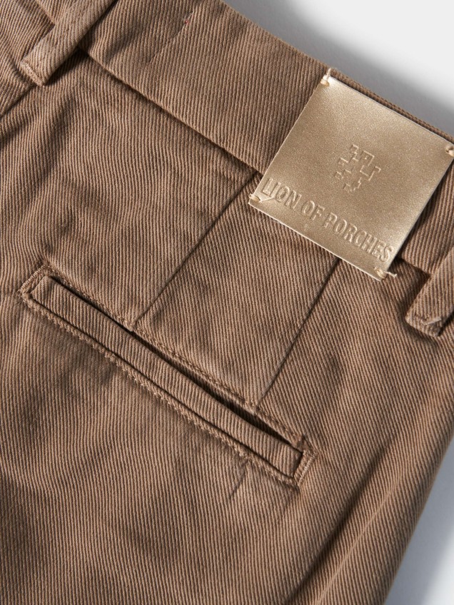 Denim pants with pleats