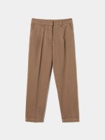 Denim pants with pleats