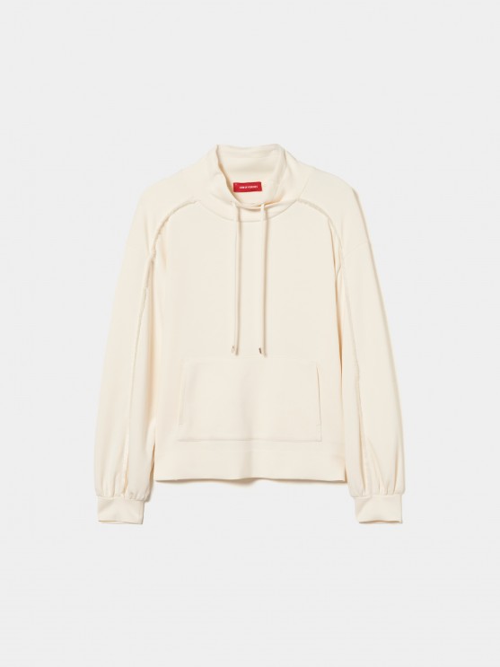 Flared sleeve sweater