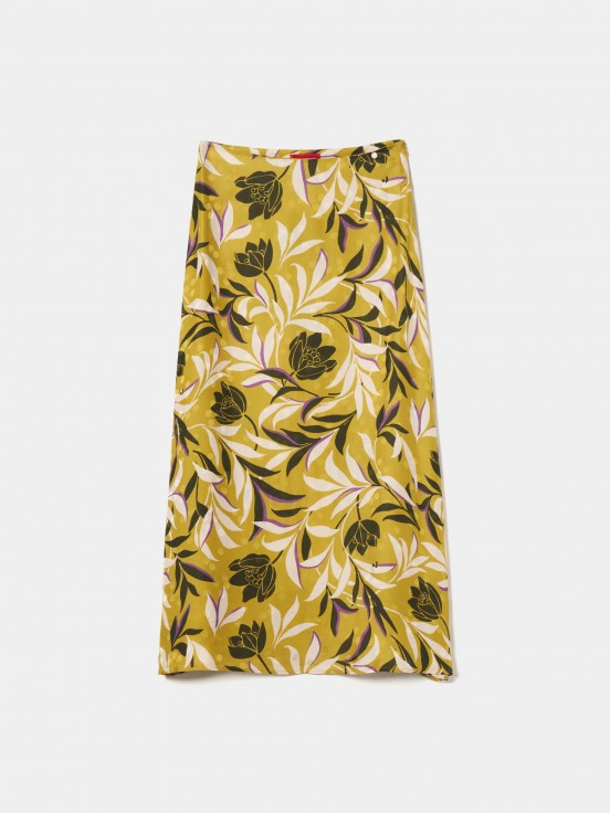 Tropical pattern skirt