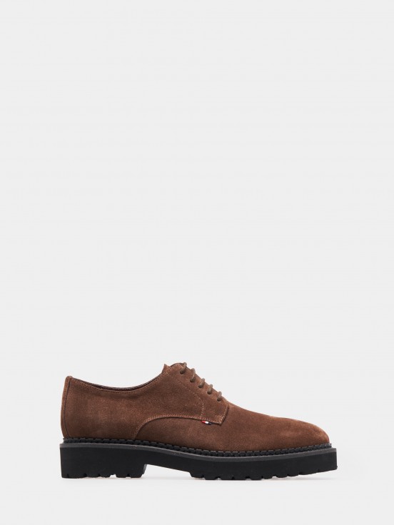 Suede lace-up shoes