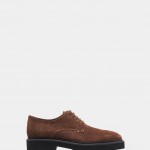 Suede lace-up shoes