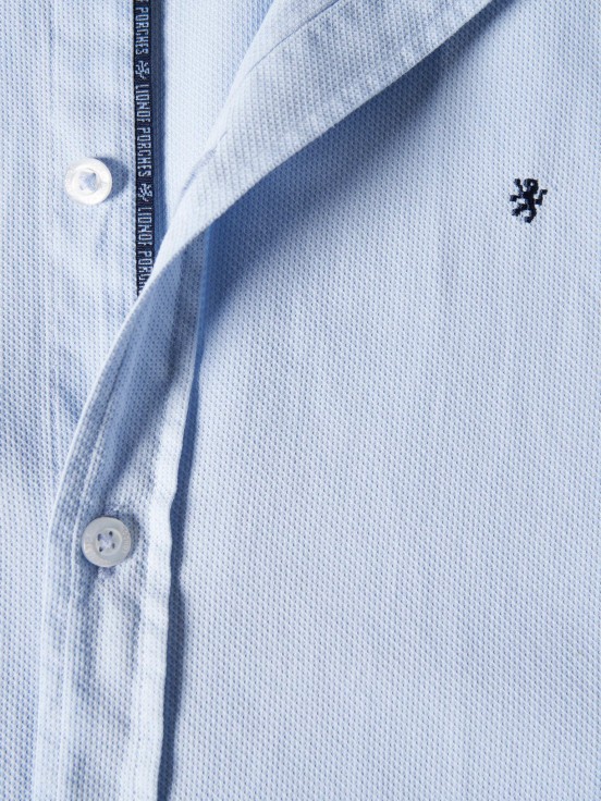 Camisa slim fit de algodo