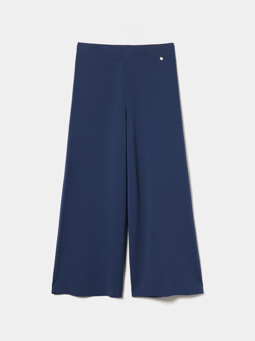 Wide leg knit pants