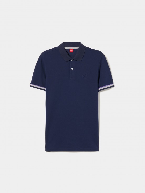 Slim fit piqu polo