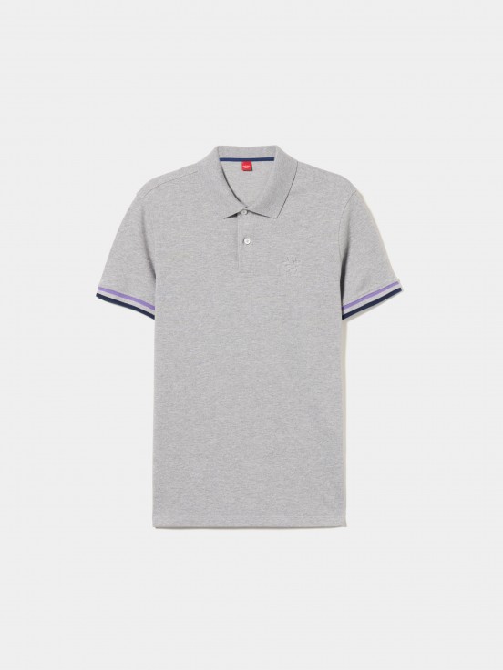 Slim fit piqu polo