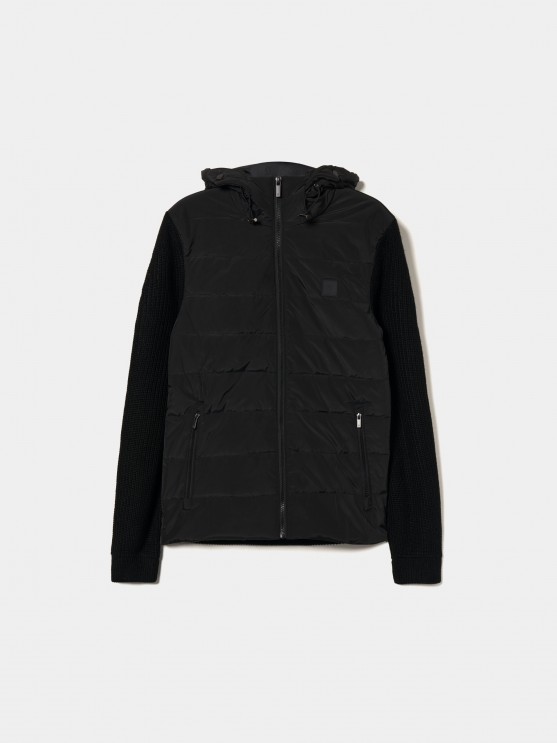 Combined coat with hood