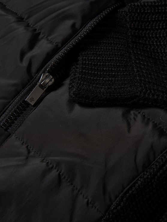 Combined coat with hood