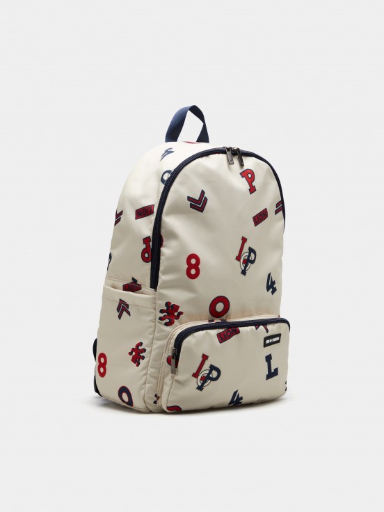 Backpack with print