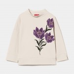 Floral embroidered sweater