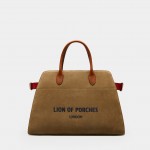 Suede and leather handbag