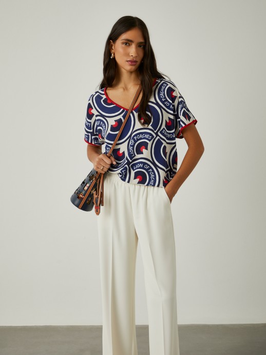 V-neck blouse