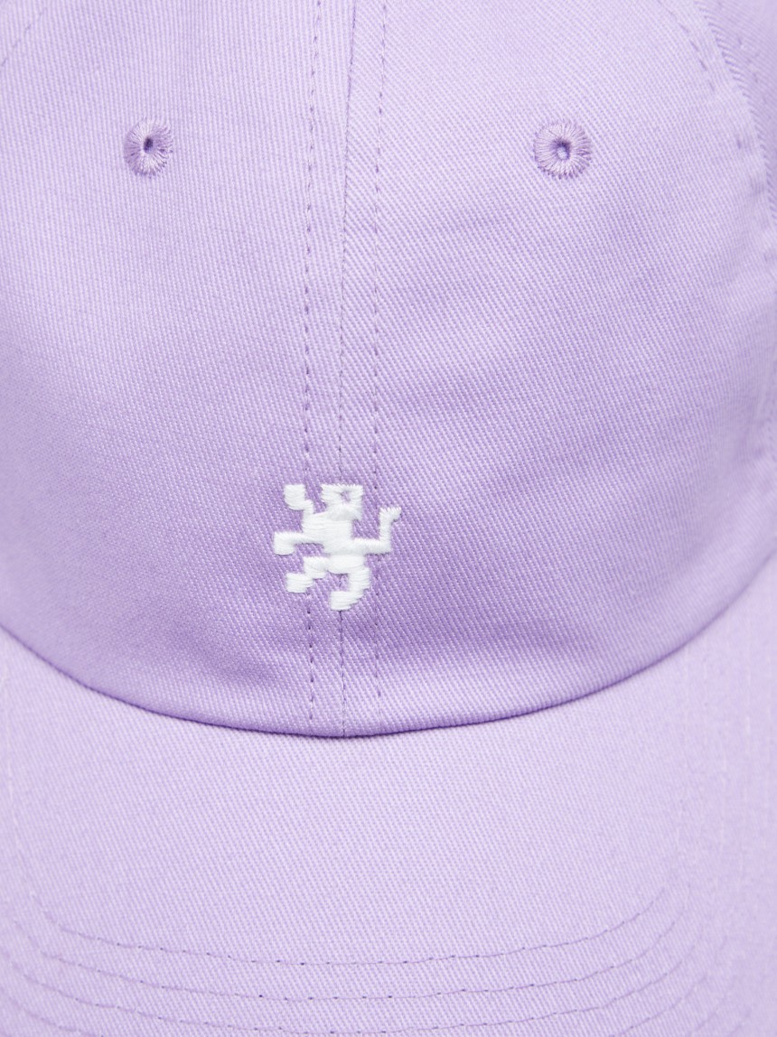 Cotton cap with curved peak