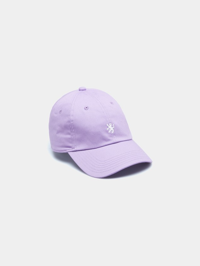 Cotton cap with curved peak