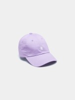 Cotton cap with curved peak
