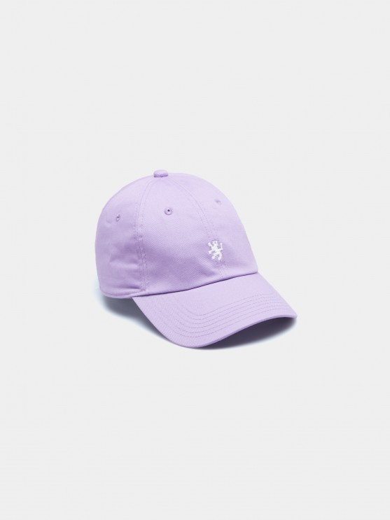 Cotton cap with curved peak