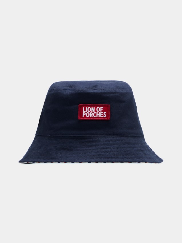 Navy cotton bucket hat reversible