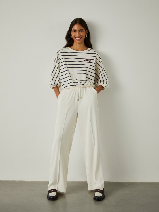Striped cropped t-shirt