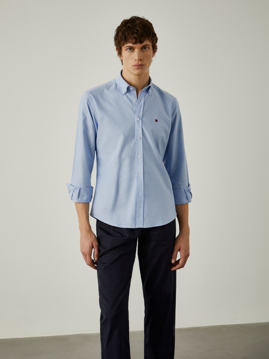 Camisa oxford slim fit