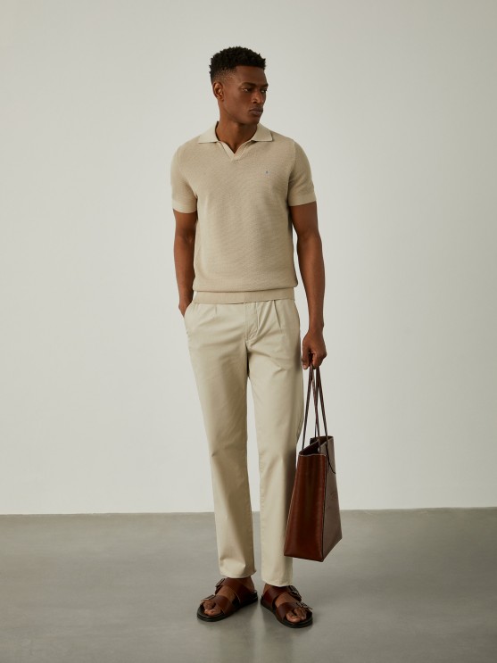 Twill chino pants