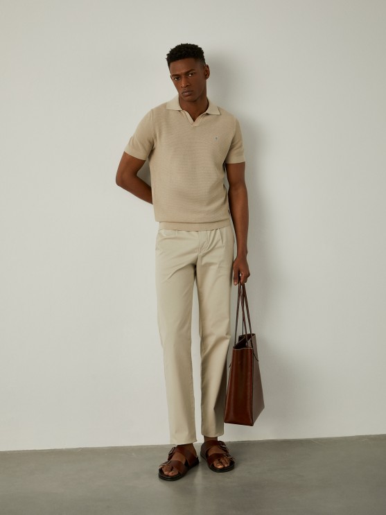 Twill chino pants