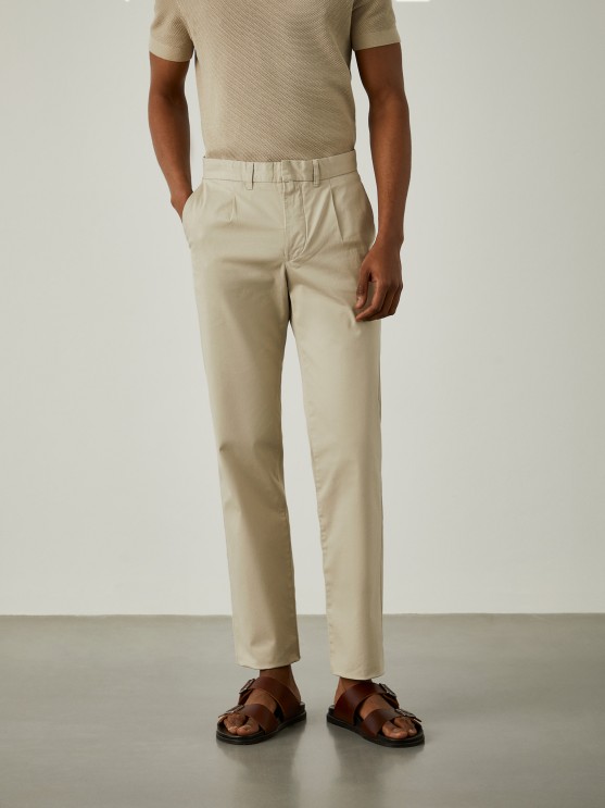 Twill chino pants