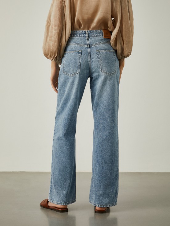 Relaxed fit denim pants