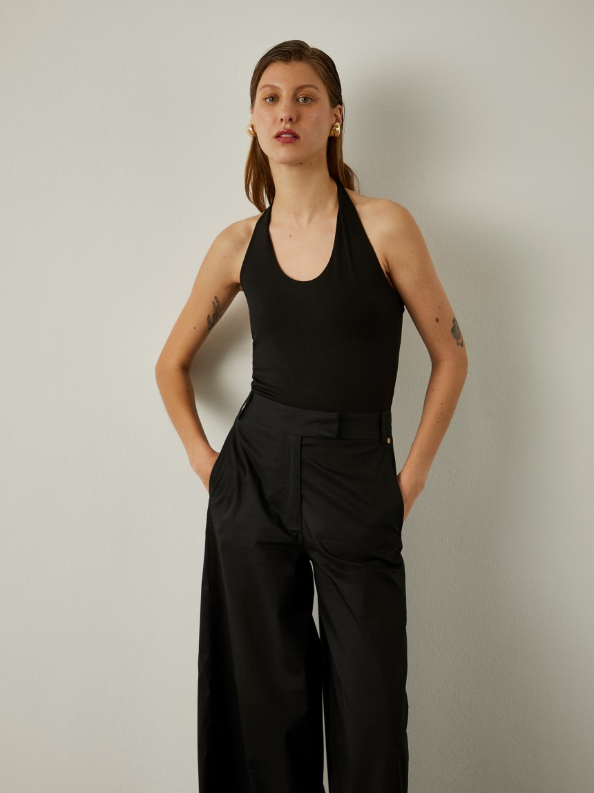 Top halter de malha