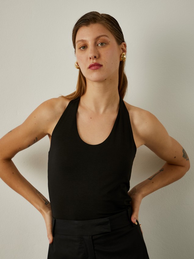 Top halter de malha