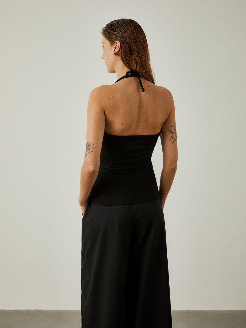 Top halter de malha