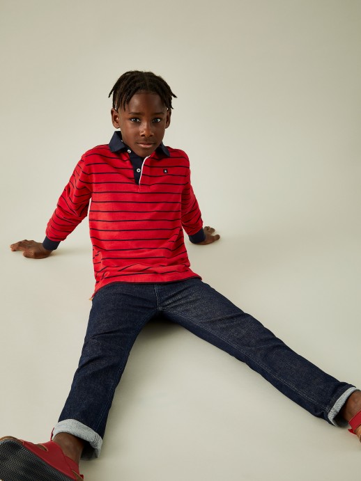 Striped polo shirt