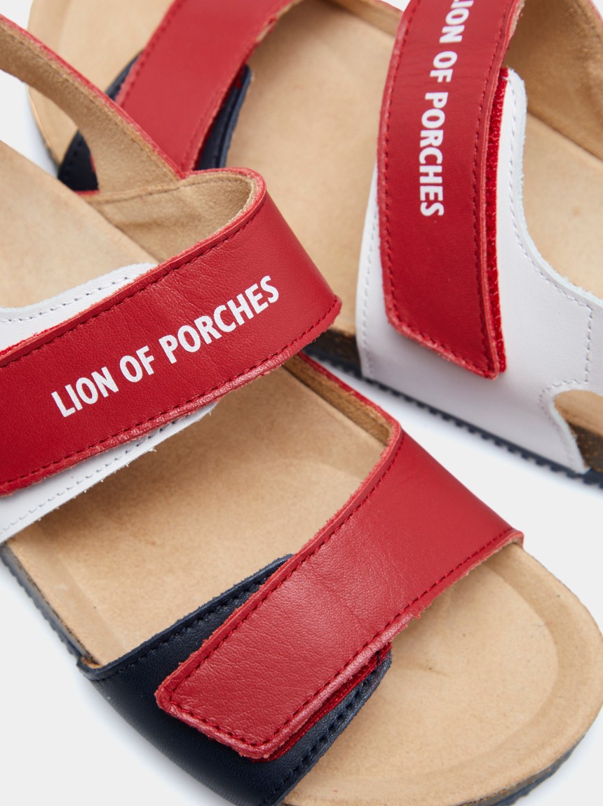 Tricolor strap sandal