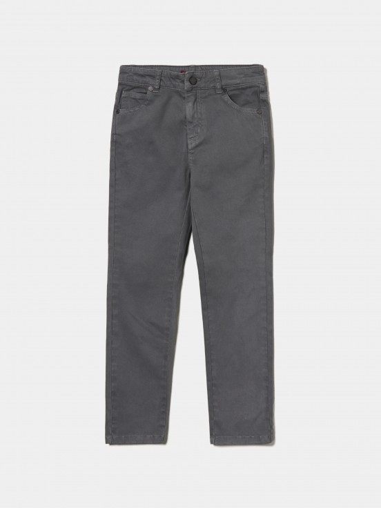 Regular fit twill pants