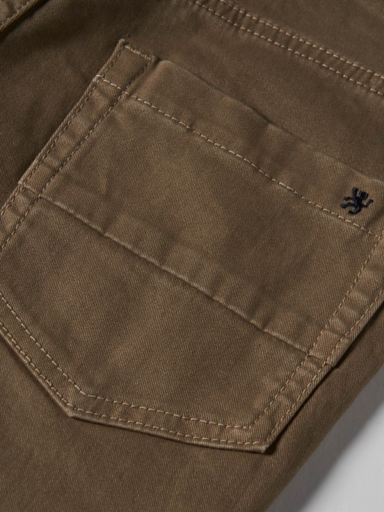 Regular fit twill pants