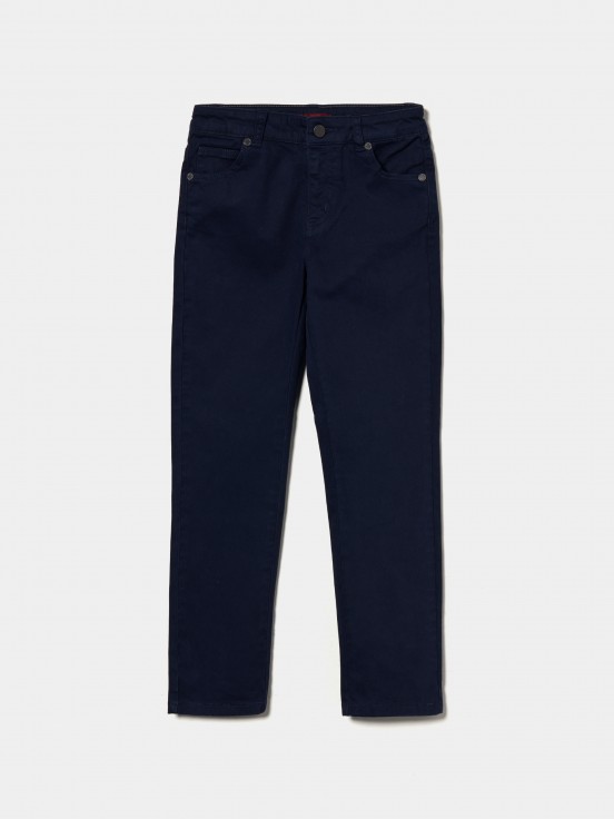 Regular fit twill pants