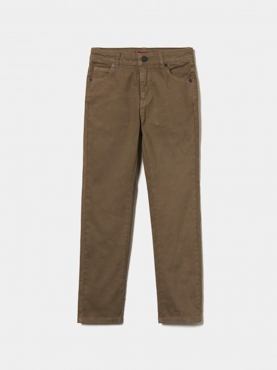 Pantaln regular fit de sarga