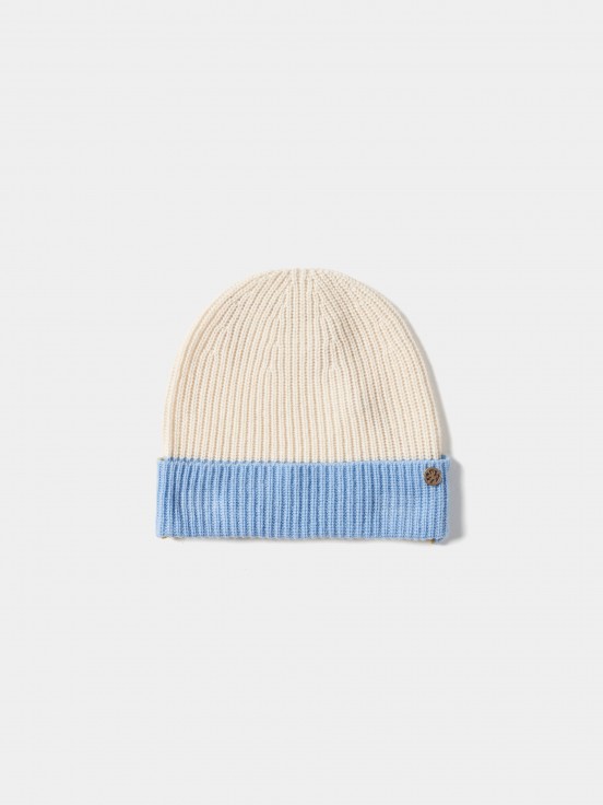 Tricolor ribbed beanie