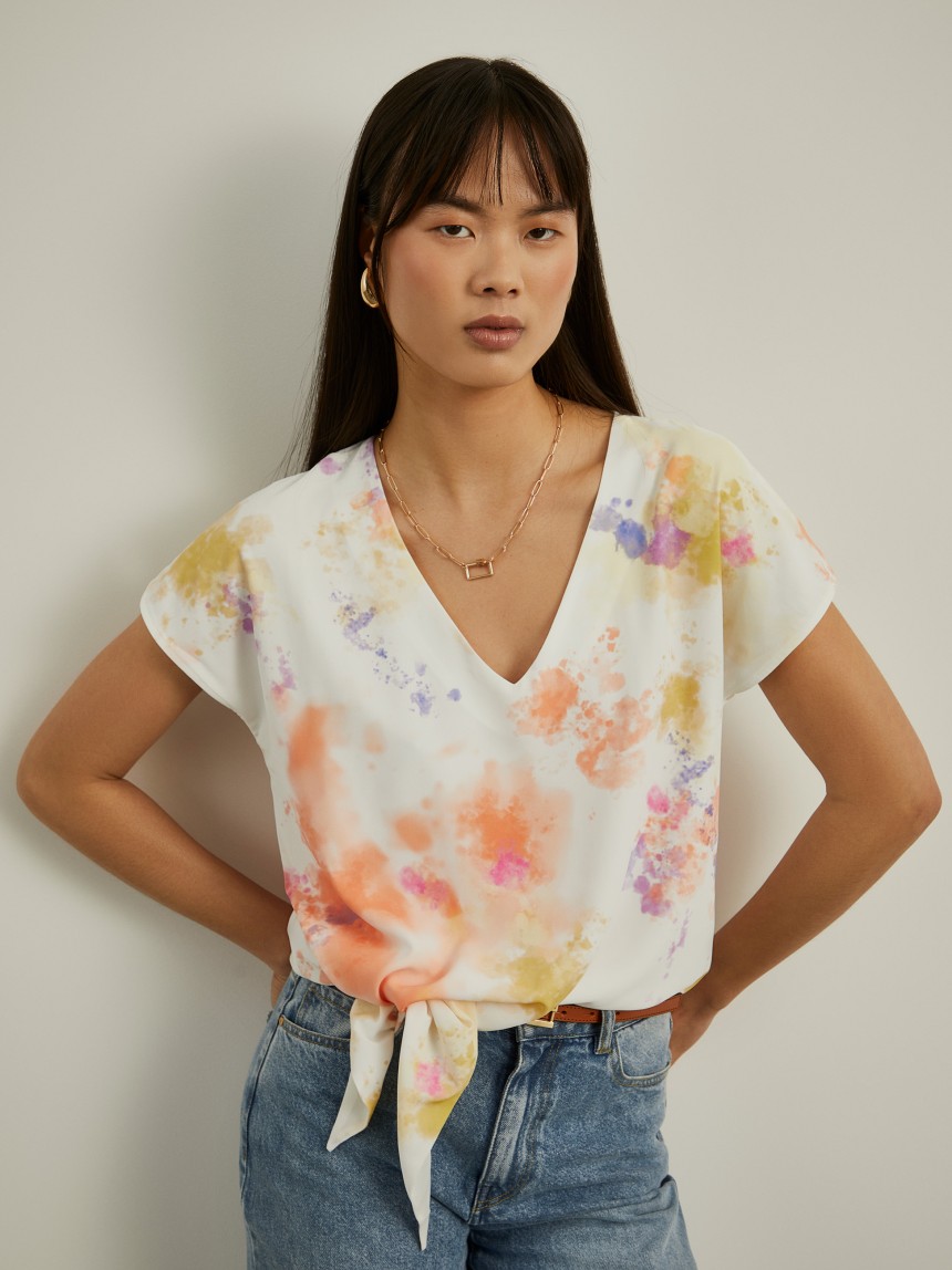 Tie dye pattern blouse