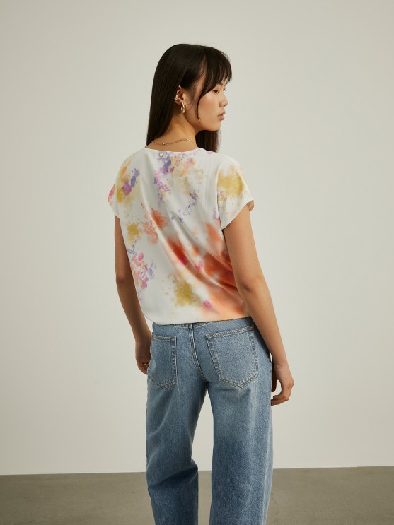 Tie dye pattern blouse