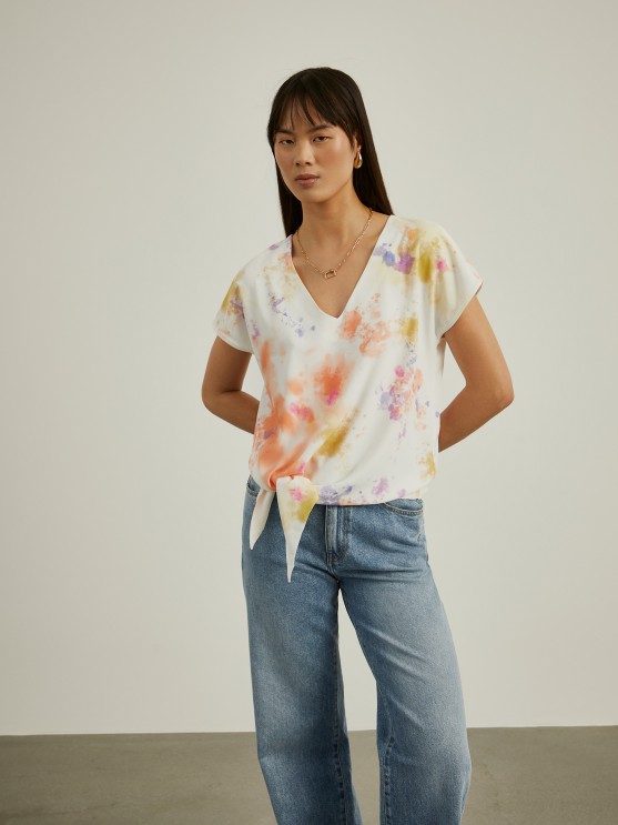 Tie dye pattern blouse