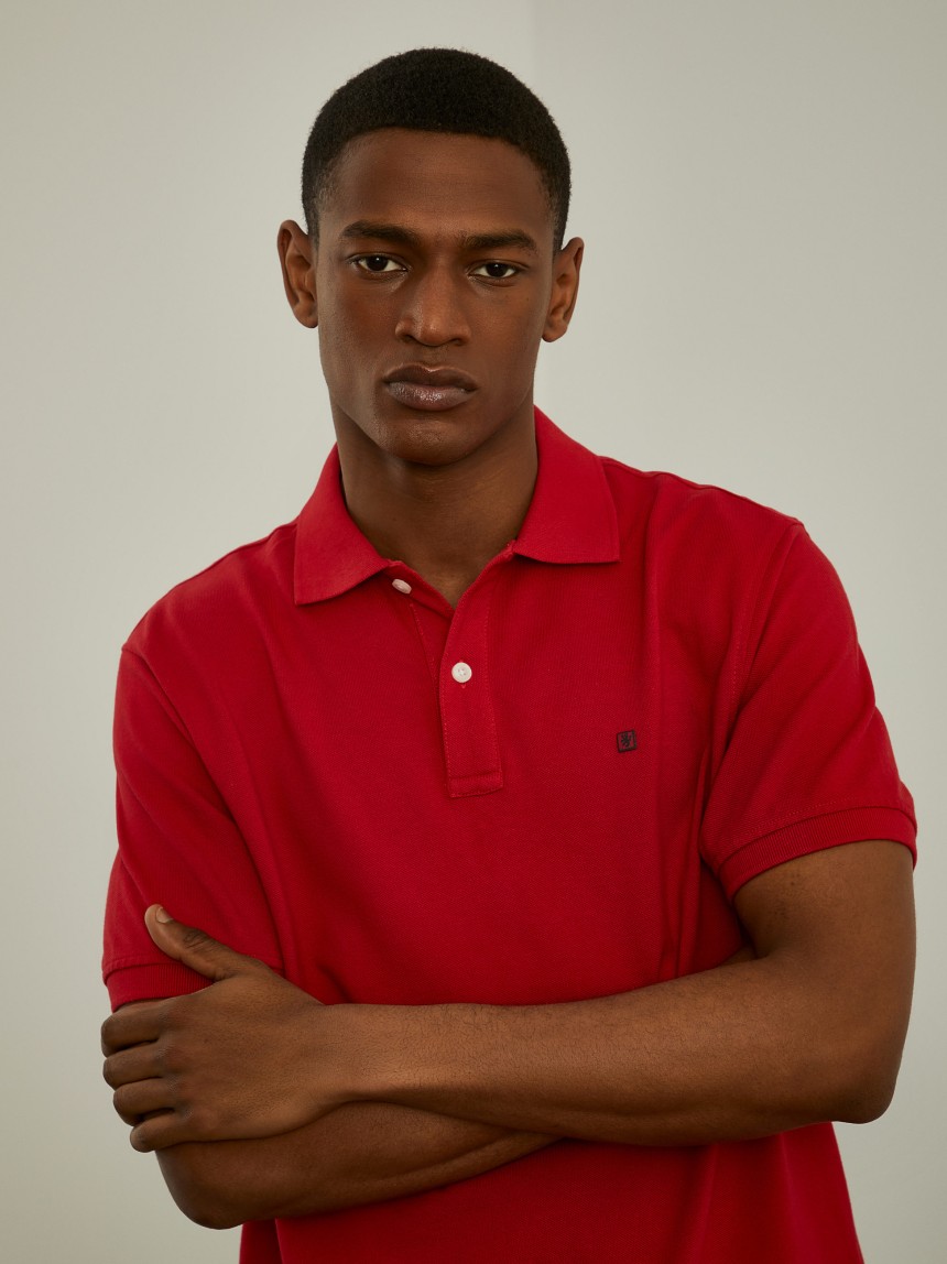 Basic regular fit polo shirt