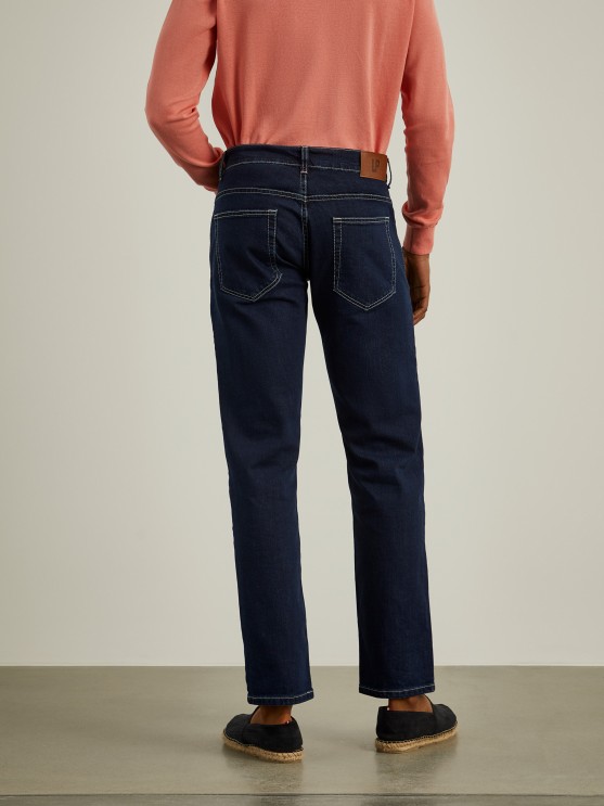 Regular fit denim trousers