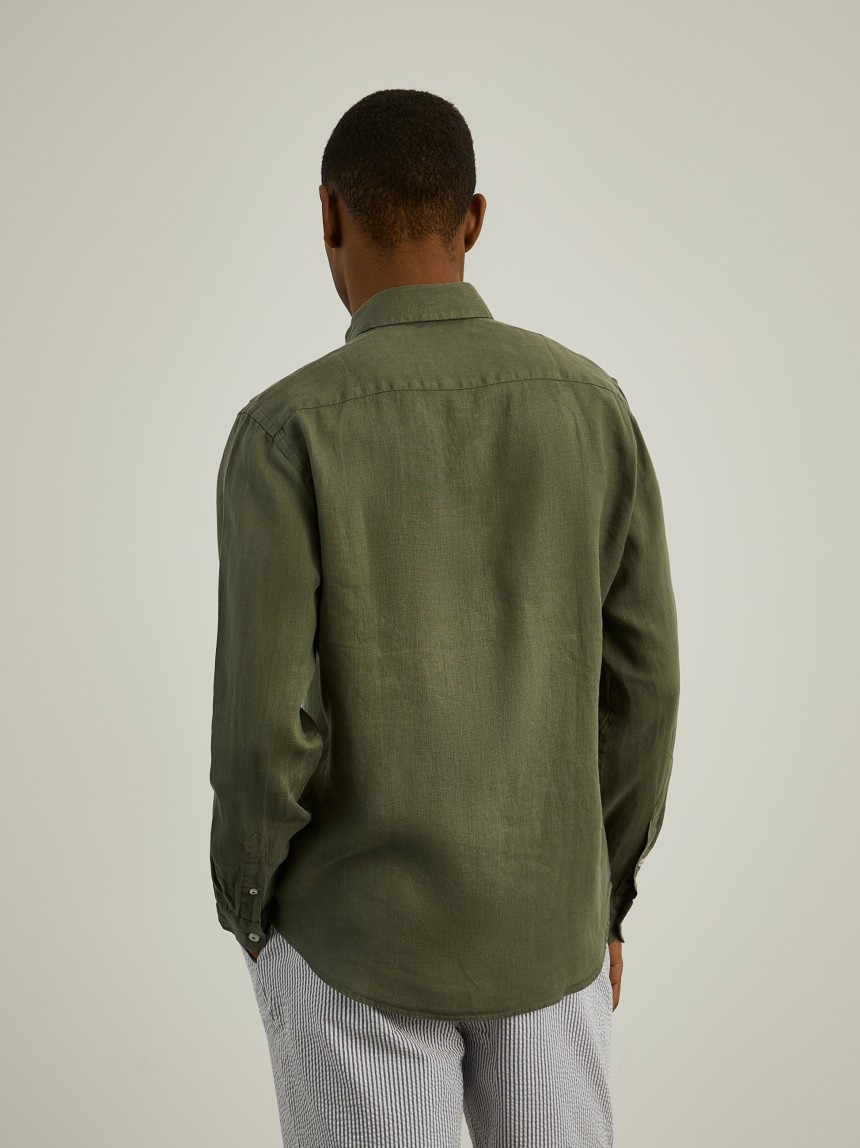 Camisa slim fit em linho