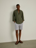 Camisa slim fit em linho