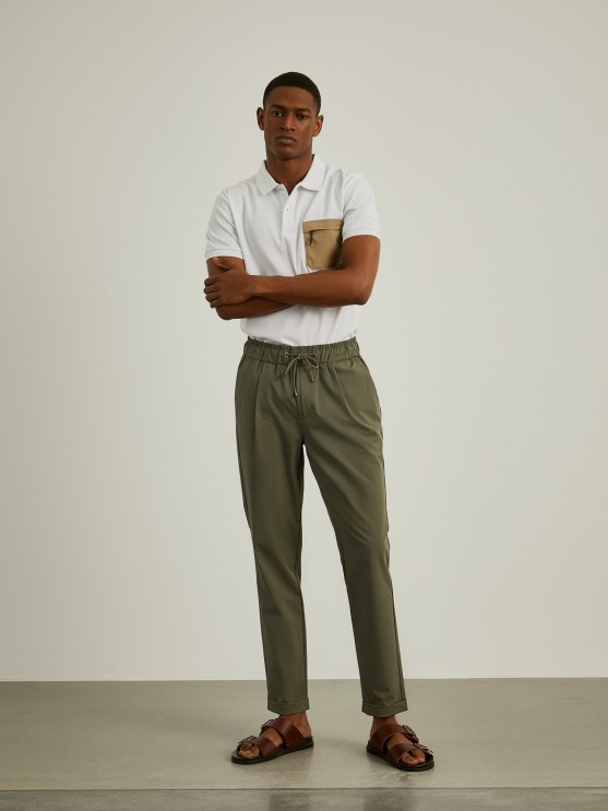 Technical mesh jogger pants