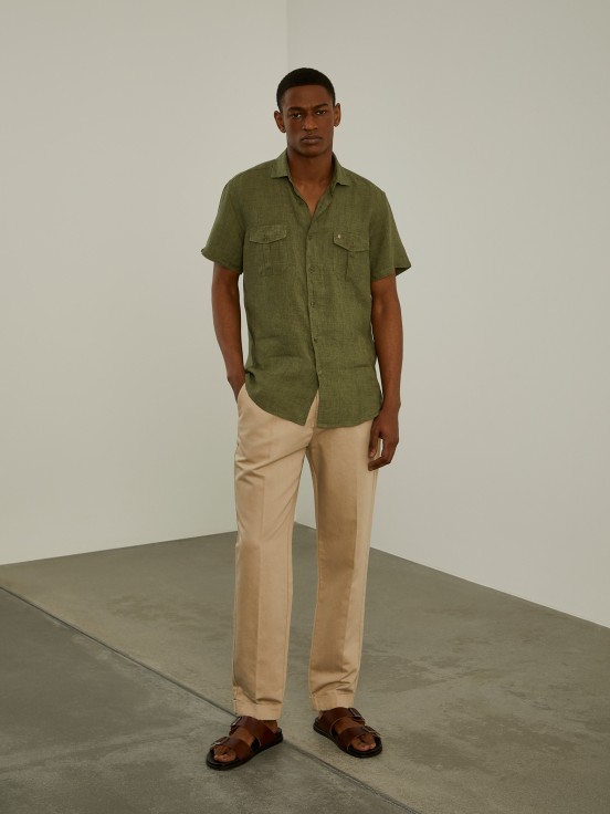 Linen short sleeve shirt