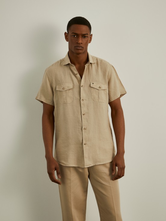 Linen short sleeve shirt