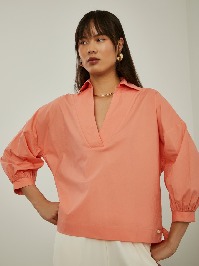 Camisa mangas abalonadas